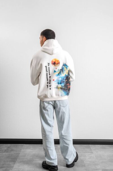 Galaxy Desenli Oversize Sweatshirt