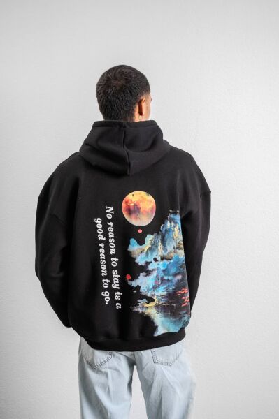 Galaxy Desenli Oversize Sweatshirt