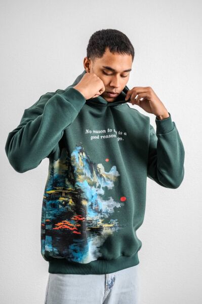 Galaxy Desenli Oversize Sweatshirt