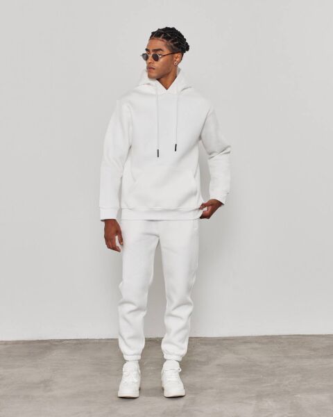 Tek Renk Oversize Kapüşonlu Sweatshirt