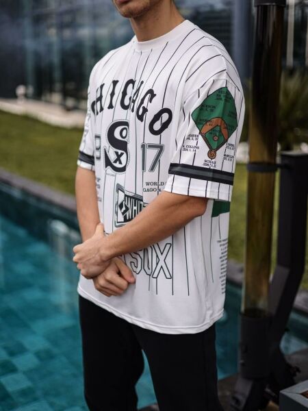 Chicago White Sox 1917 Dünya Şampiyonları Vintage Oversize Tişört