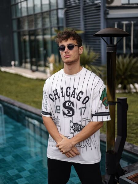 Chicago White Sox 1917 Dünya Şampiyonları Vintage Oversize Tişört